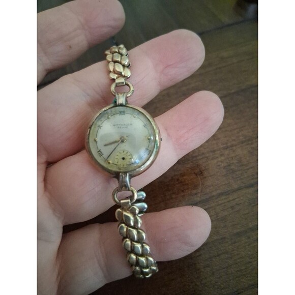 Watch Wittnauer Revue Swiss Gold Art Deco Ladies Stretch READ Not Working main image 5